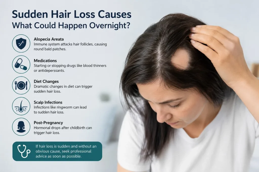 Sudden hair loss causes