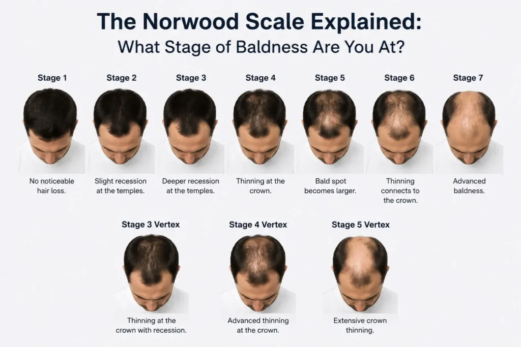 The Norwood Scale Explained: What Stage of Baldness Are You At?